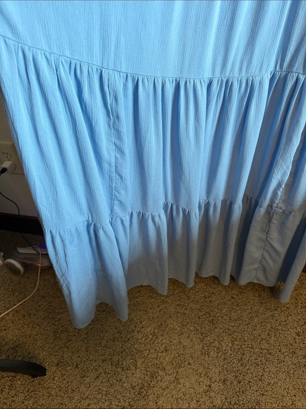 torrid Pale Blue V-Neck Tiered Maxi Dress - Picture 5 of 7